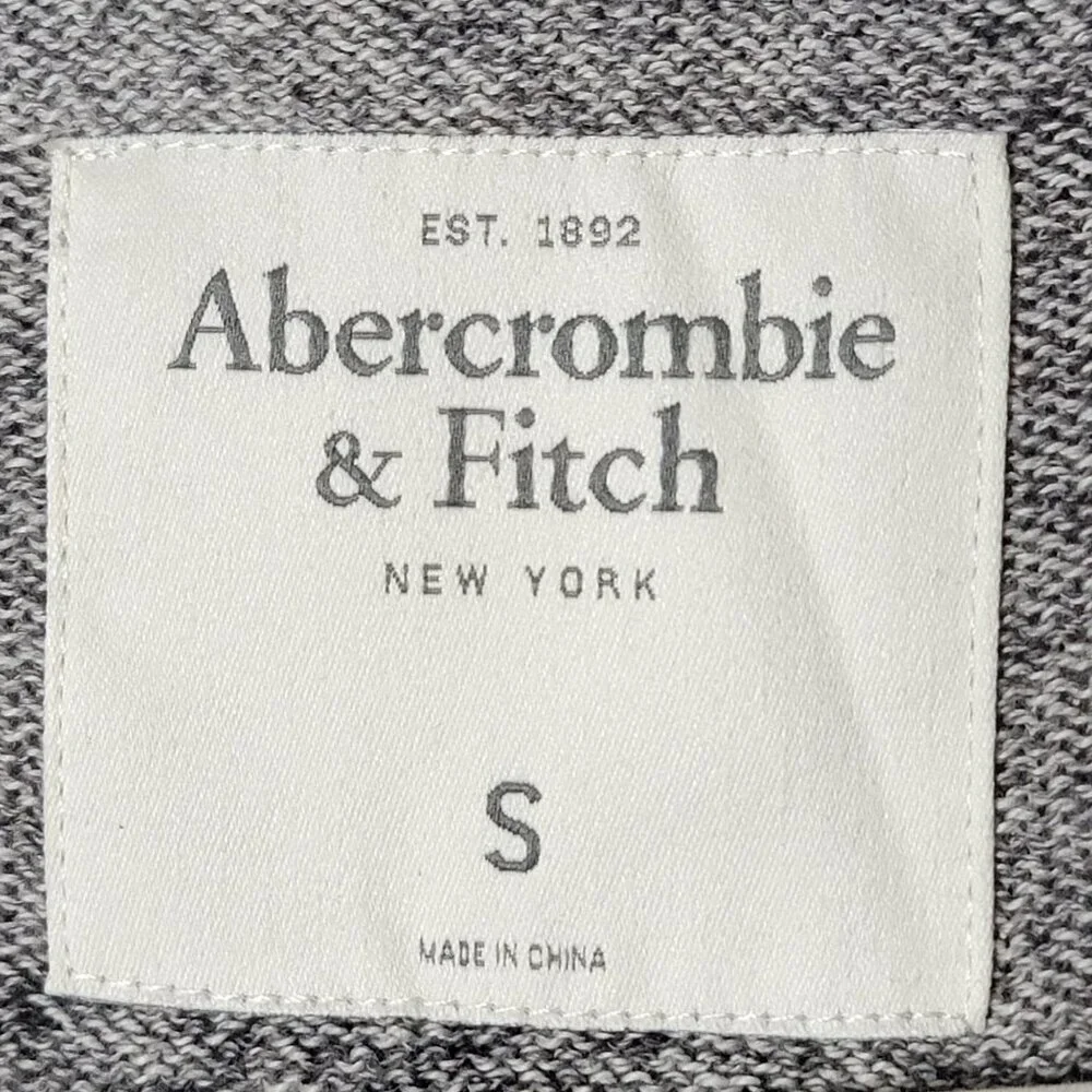 Abercrombie & Fitch Mens Gray Shawl Collar Preppy Cardigan Sweater Small